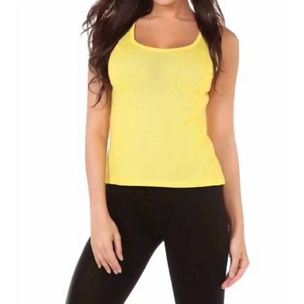 NEW ANGEL bra-friendly knit tank in yellow
